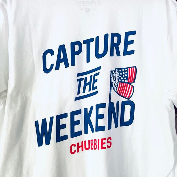 Chubbies Tee Shirt Graphic Short Sleeve White Size Medium - Picture 2 of 9